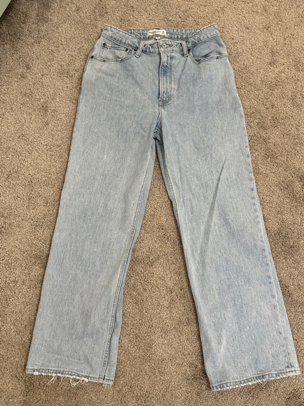 Abercrombie 90s relaxed jeans light wash curve love